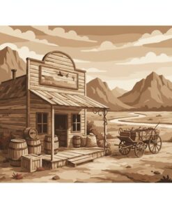 Sepia Trading Post Relic Paint By Numbers