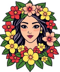 Floral Lei Paint Numbers