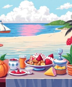 Serving Vintage Island Sweets Paint By Numbers