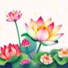 Seven Vintage Star Lotuses Paint By Numbers