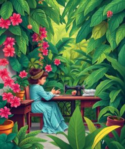 Tropical Greens Paint Numbers