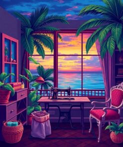 Tropical Dusk Paint Numbers