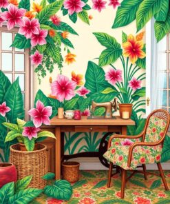 Tropical Flora Paint Numbers