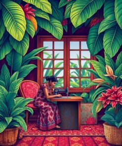 Tropical Fronds Paint Numbers