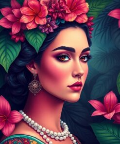 Sfumato Tropical Portrait Paint By Numbers