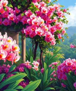 Orchid Garden Paint Numbers