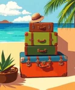 Island Luggage Paint Numbers