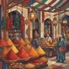 Shaded Vintage Spice Bazaar Paint By Numbers