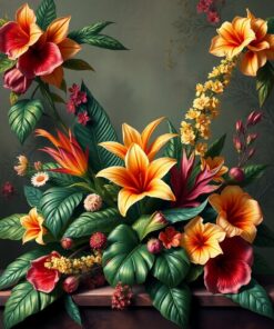 Tropical Botanicals Paint Numbers