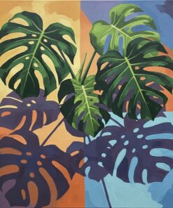 Shadows Across Realistic Monstera Paint By Numbers