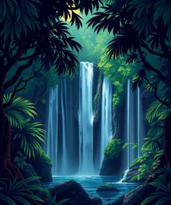 Tropical Falls Paint Numbers