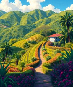 Tropical Terraces Paint Numbers