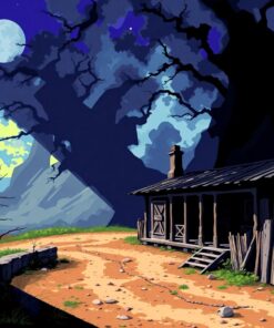 Shadows Engulfing Colonial Outpost Paint By Numbers