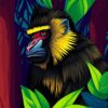 Tropical Mandrill Paint Numbers