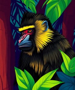Tropical Mandrill Paint Numbers