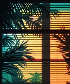 Shadows On Tropical Blinds Paint By Numbers
