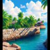 Tropical Seawalls Paint Numbers