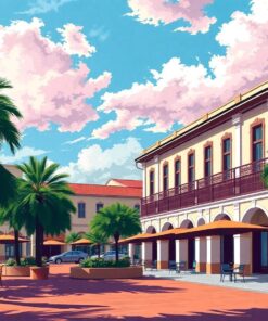 Shadows Over Colonial Plaza Paint By Numbers