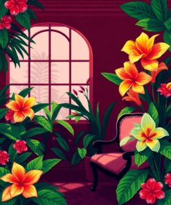 Tropical Blooms Paint Numbers