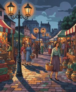 Shadows Over Vintage Bazaar Paint By Numbers