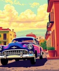 Shadows Over Vintage Cuba Paint By Numbers