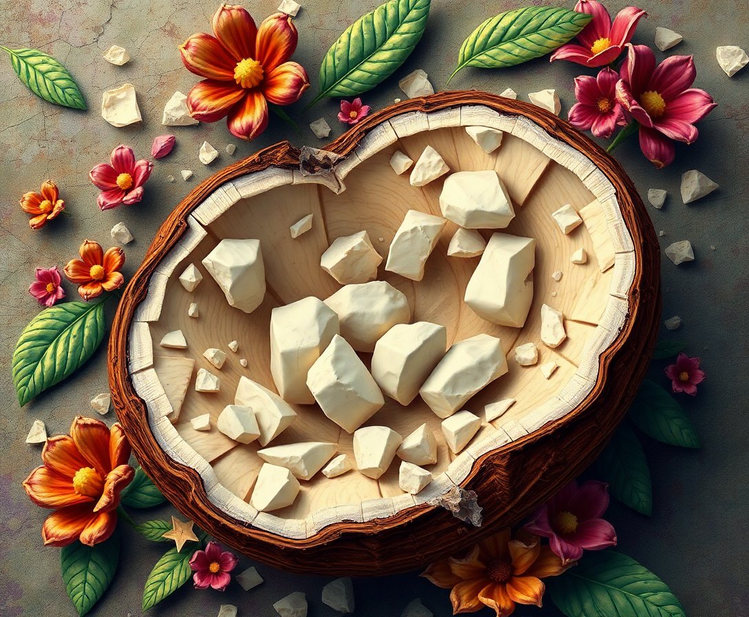 Shattered Coconut Baroque Wealth Paint By Numbers Kit completed