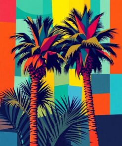 Cubist Palms Paint Numbers