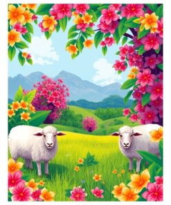 Tropical Blooms Paint Numbers