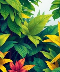 Sheltered By Tropical Leaves Paint By Numbers