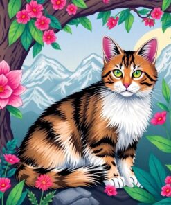 Sheltered Tropical Alpine Cat Paint By Numbers