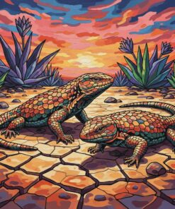 Shinglebacks On Cracked Earth Paint By Numbers