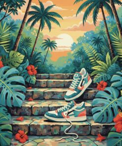 Shoes On Tropical Steps Paint By Numbers
