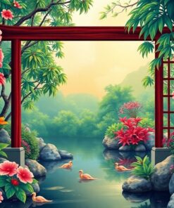 Shoji View Tropical Monsoon Paint By Numbers