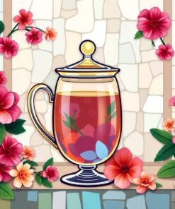 Shuttered Afternoon Tea Glass Paint By Numbers