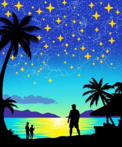 Tropical Stars Paint Numbers