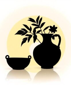 Silhouetted Vintage Tropical Vessel Paint By Numbers