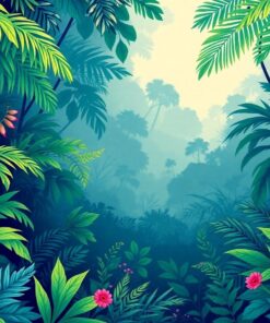 Silver Fern Jungle Mist Paint By Numbers