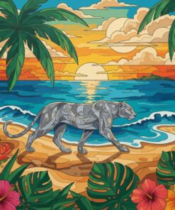 Silver Roaming Tropical Sands Paint By Numbers