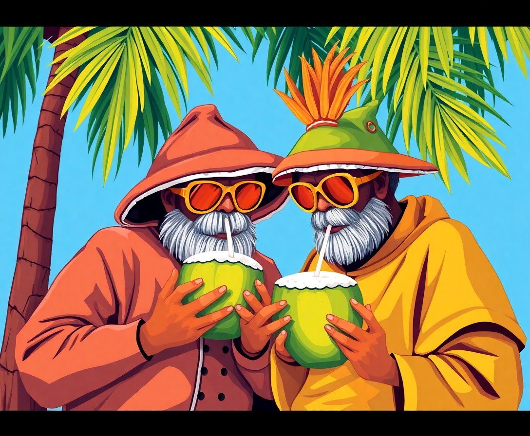 sipping-coconuts-in-costume-paint-by-numbers-kit-hero-art