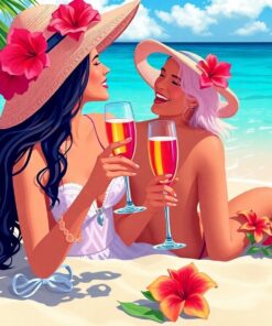 Beach Bubbly Paint Numbers