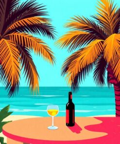 Sipping Under Palm Shadows Paint By Numbers