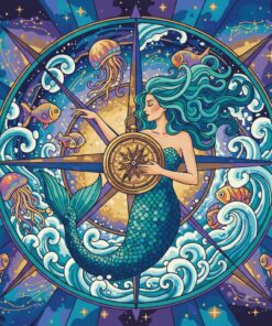 Siren Guiding Antique Compass Paint By Numbers