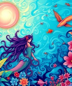 Siren Of Tropical Seas Paint By Numbers