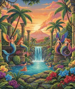 Sirens Among Tropical Ruins Paint By Numbers