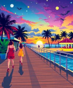 Tropical Boardwalk Paint Numbers