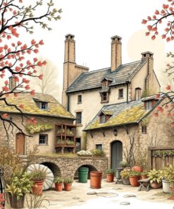 Sketching Overgrown Sepia Mills Paint By Numbers