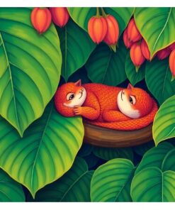 Sleeping Beneath Papaya Leaves Paint By Numbers