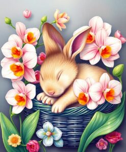 Vintage Orchids Paint Numbers