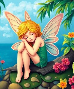 Slumbering Realistic Island Pixie Paint By Numbers