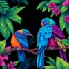 Slumbering Tropical Night Birds Paint By Numbers